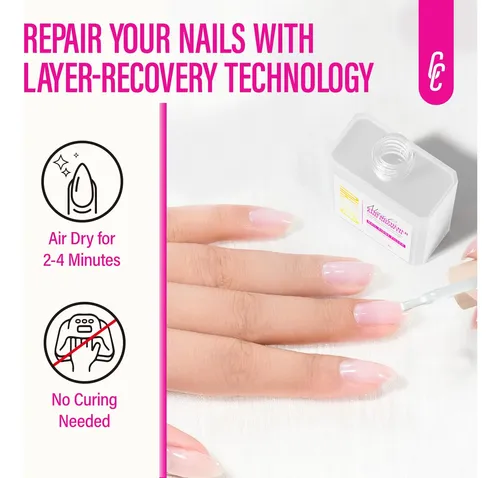 Fortalecedor De Uñas Reparador De Uñas 8 En 1 Transparente,