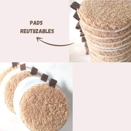 Pad Desmaquillante Facial Tela Toalla Microfibra Lavable X20