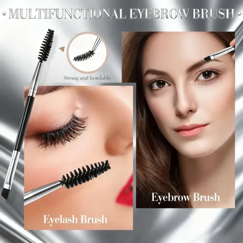 Delineador De Ojos Y Delineador Cejas Con Cepillo Y Brocha