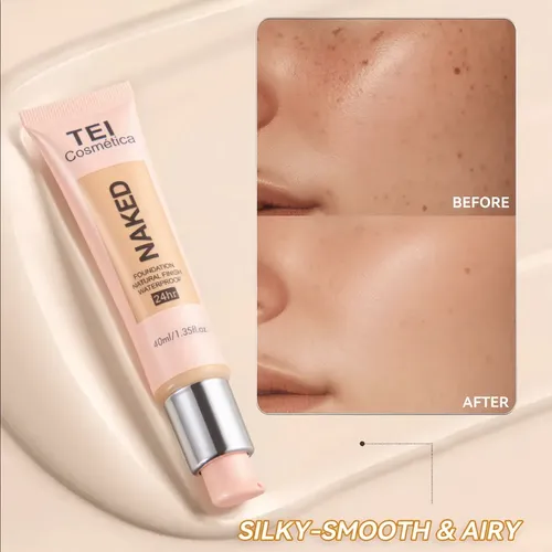 Base De Maquillaje Naked Foundation Waterproof 24hs Tei