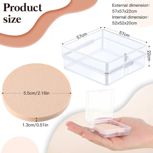 Esponjas De Maquillaje Redondas Con Forma De Rótula, 100 Uni