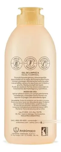 Gel De Limpieza Aveno Extrasuave X 250 Ml