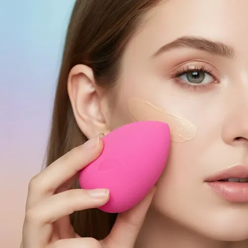 Esponja De Maquillaje Paris Night Gota Clasica Rosa Chicle Mediana