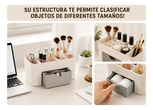 Organizador Maquillaje Cajon Mesa Manicuria Cosmetica