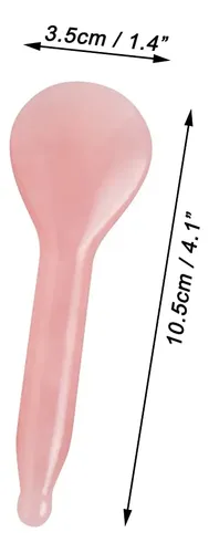 Masajeador Facial Gua Sha Lzlrun Cuarzo Rosa Forma Cuchara