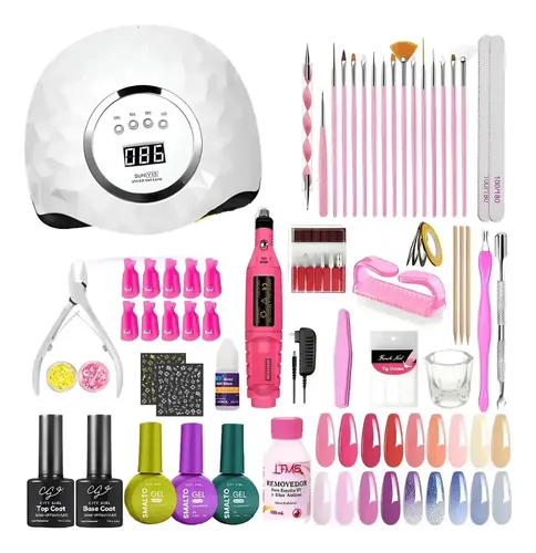 Kit Uñas Esculpidas Gel Semipermanentes Set Insumos Completo