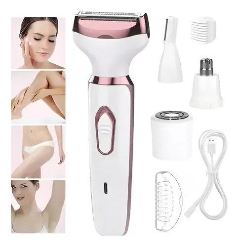 Depiladora Electrica 4 En 1 Portatil Usb Mujer Cuerpo Cara
