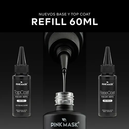 Pink Mask Semipermanente Reffill 001 Base Coat 60ml Color Transparente