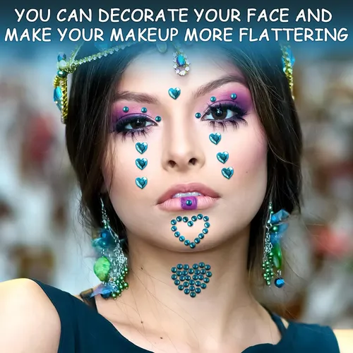 Adhesivo De Maquillaje Acrílico Diamond Stage, 3 Hojas Con F
