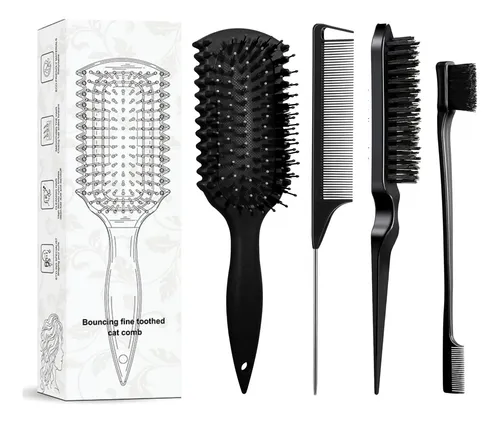 Set De Cepillos De Pelo Uqynzo Curl Defining + Slick Back
