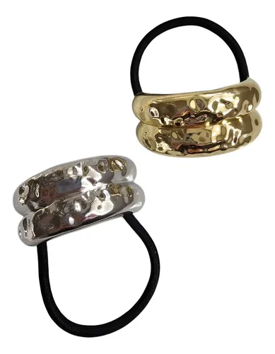 Colita De Pelo Scrunchie Ponytail Cuff Moda Tendencia Dorado Hada