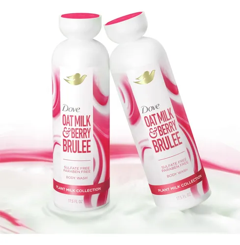 Gel De Baño Dove Plant Milk, Leche De Avena Y Bayas Brulee,