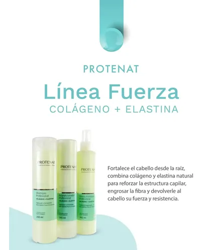 Shampoo 280ml Acondicionador 280ml Tónico 260ml Linea Fuerza