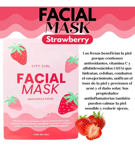 Mascarilla Facial Hidratacion Intensa City Girl Skin Care X1