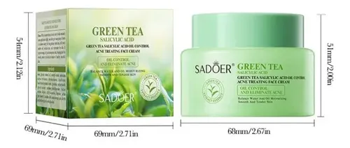 Crema Facial Antiacné Y Control De Aceite De Té Verde, 40 G
