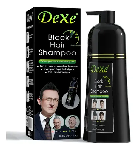 Shampoo Dexe Negro 400 Ml Para Cabello Anti Canas