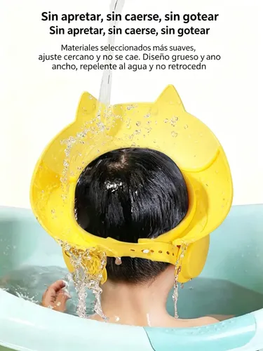 Gorro De Ducha Ajustable For Niños, Gorro De Baño