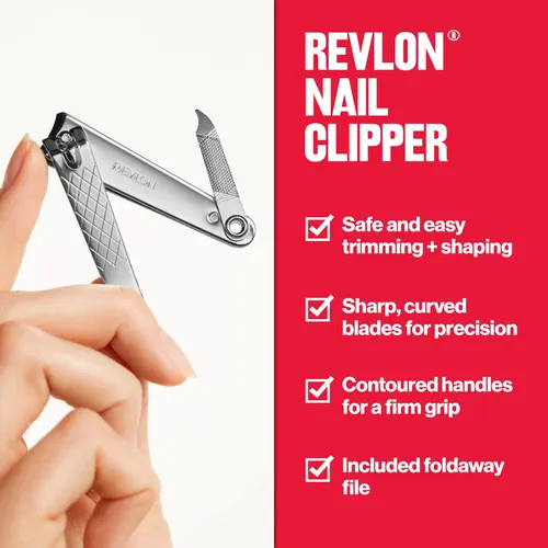 Cortaúñas Revlon Mini Hoja Curva Para Recorte Y Cuidado