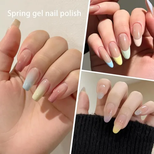 Set 9 Geles Para Uñas Efecto Aura Degradé