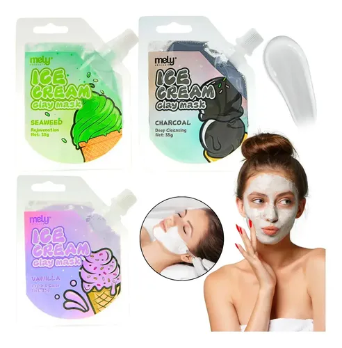 Mascarilla Facial De Arcilla Mely Ice Cream Varias 35g