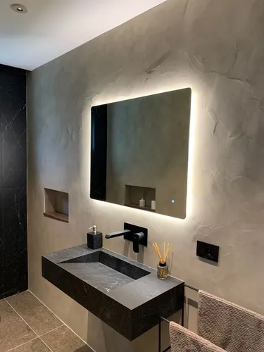 Espejo Sensor Touch 80x50cm Luz Led Fria Calida Neutra