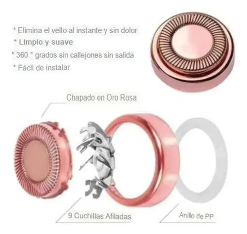 Yd Depiladora De Pilas Electric Hair Shaver 18k Gold Plated