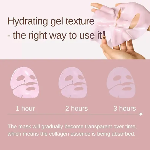 X1 Mascarilla De Hidrogel De Colágeno Rosa Hidrat Reaf 4ea
