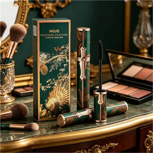Rímel De Pluma De Pavo Real, Efecto Rizador Y Voluminoso,