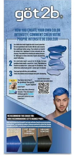 Tinte Semi-permanente Got2b Color Remix Azul Euforia 095