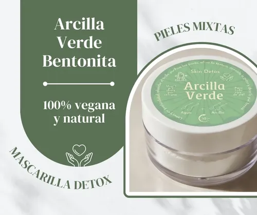Mascarilla Facial Arcilla Verde Bentonita Pack Jabon Dearroz