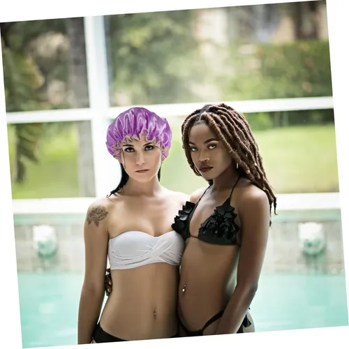6piezas Gorro Ducha Baño Mujer Reutilizable Peva Poliéster