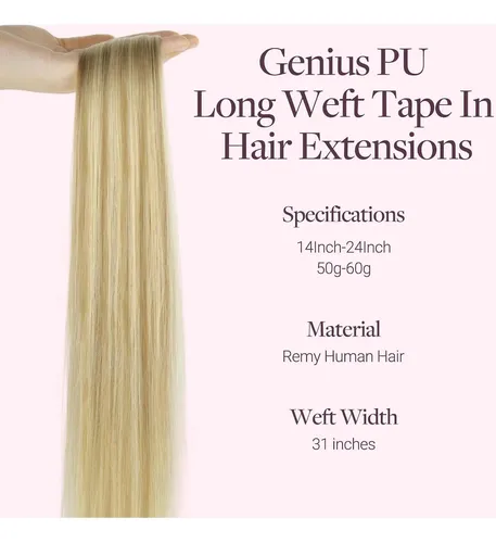 Extensiones De Cabello Con Cinta Goo Goo 18” 50 G Rubio