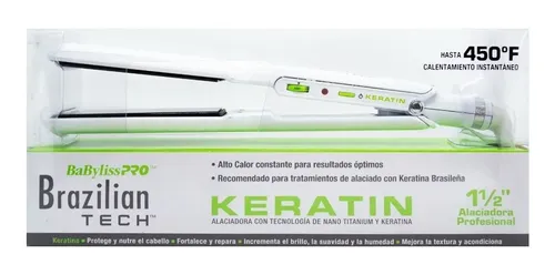 Plancha Pelo Alisado Keratina Babyliss Brazilian Tech 450f