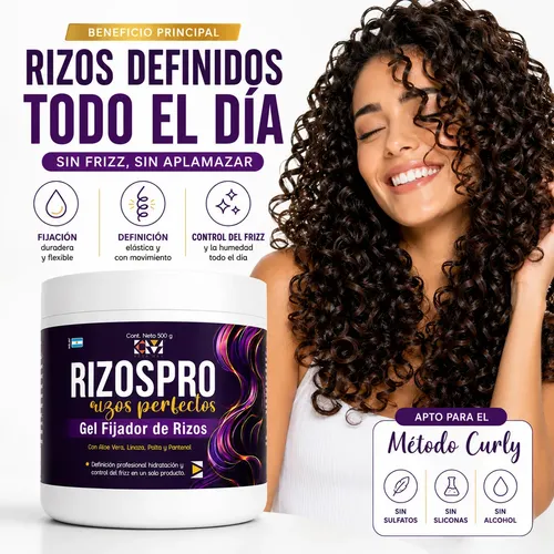 Gel Fijador Rulos Rizos Pro Método Curly Ontrol Friz Arlex