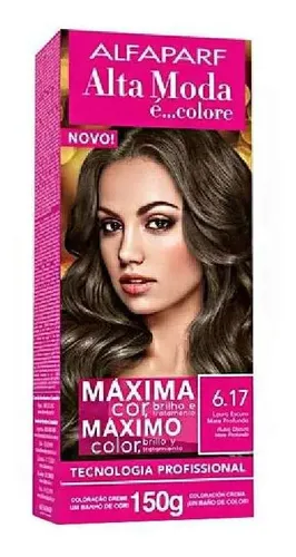 Tintura Alta Moda 6.17 Rubio Oscuro Mate Profundo con Cobertura de Canas