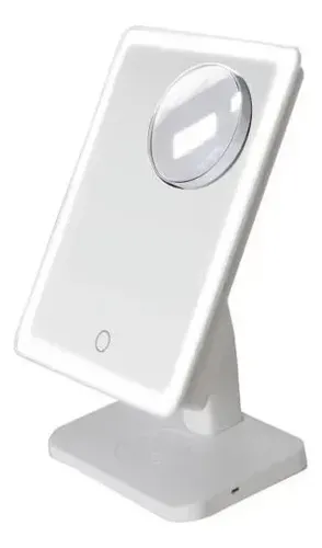 Espejo Led 10x Bluetooth Cargador Inalambrico Parlante