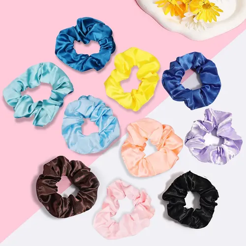 Lote De 30 Gomas For El Pelo De Colores Lisos[u] Multi-color Solid