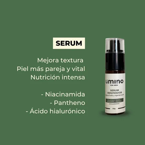 Serum Facial Para Hombres Umino Hidratación Y Renovación Todo Tipo De Piel Día/noche