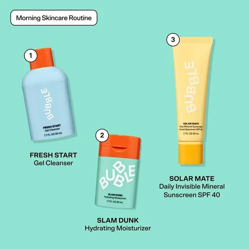 Kit Bubble Skincare Limpiador Hidratante Protector Solar Tri