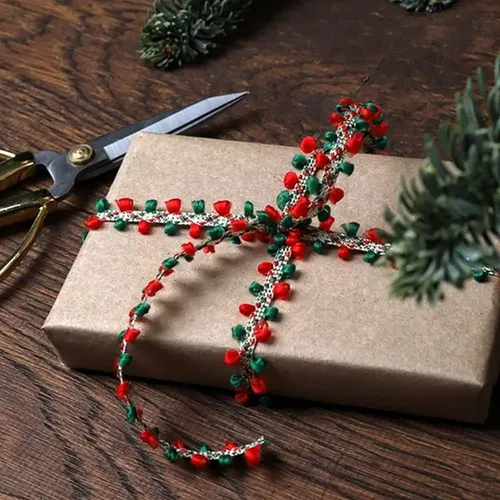 Cintas Navideñas Rojo Y Verde Para Regalos Y Decoración