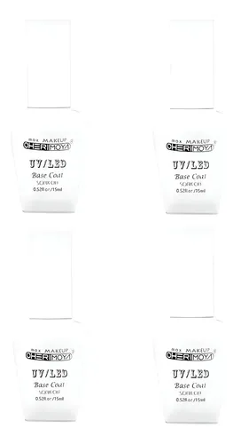 Base Coat Semipermanente Cherimoya Uñas Manicuria 15ml X 4un