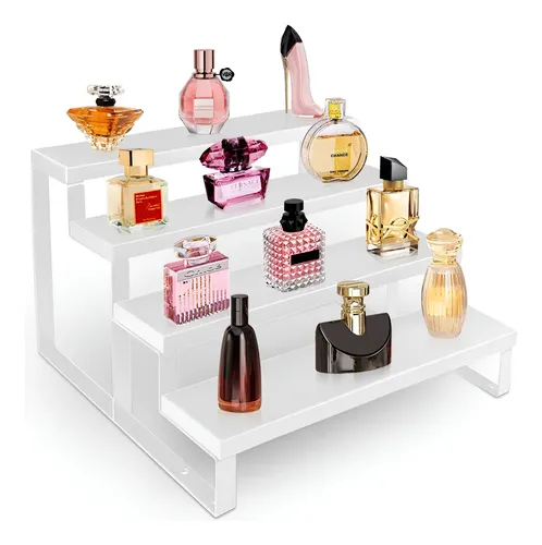 Organizador De Colonia De Madera Blanca Para Hombre Y Mujer,
