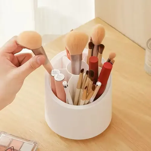 Porta Brocha Giratorio 360 Capsula Pinceles Maquillaje Orden