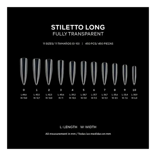 Pink Mask Easy Tips Soft Gel Stiletto Largo X 550u Lisa