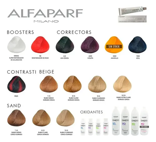 Kit Combo Tintura Alfaparf Evolution X4 Color A Elección