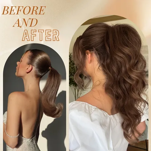 Extensiones De Cabello De Cola De Caballo Con Clip De 16