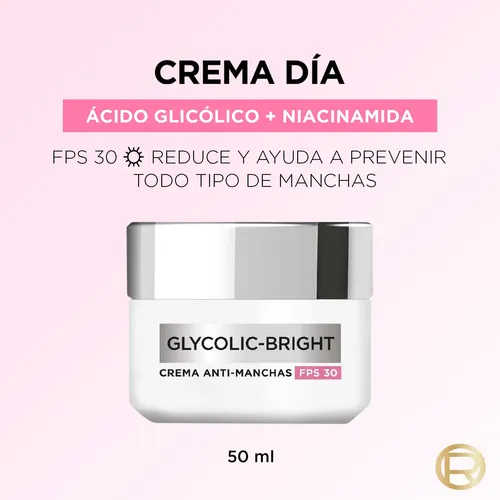 Crema Dia Anti-manchas Loreal Paris Gliycolic Bright 50ml
