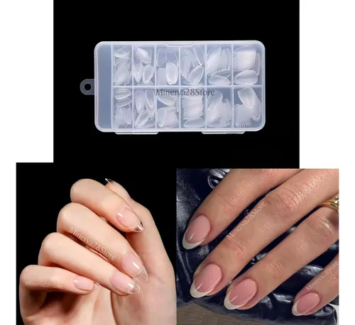Tips Soft Gel Almendra Cortas Caja X120pcs Calidad Premium