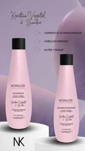 Shampoo Keratina Y Bamboo Nutre Repara 760ml Novalook