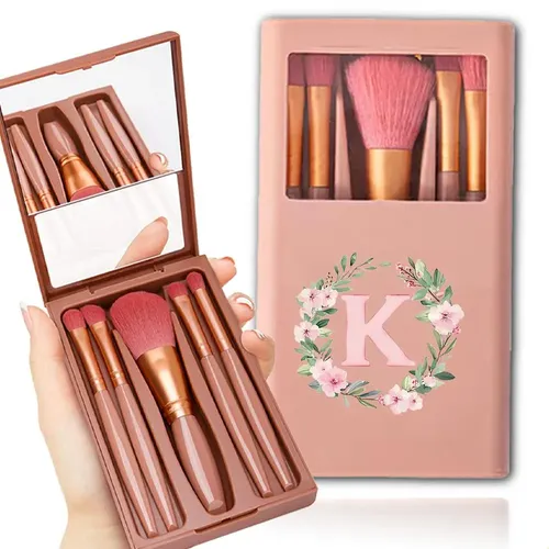 Set De Brochas Para Viaje Con Espejo